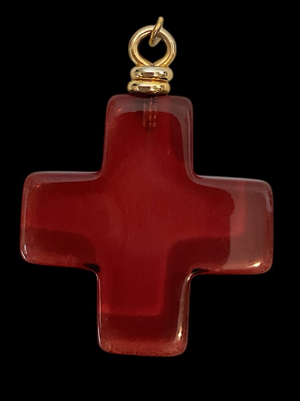 Red Acrylic Cross Pendant